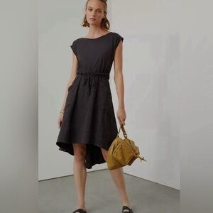 Anthropologie Daily Practice Brown Asymmetrical Dress New With Tags